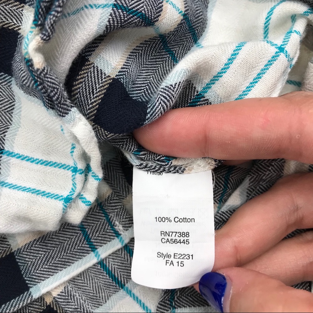 J.Crew Women’s Flannel Shirt Medium Long Sleeve - Picture 6 of 8